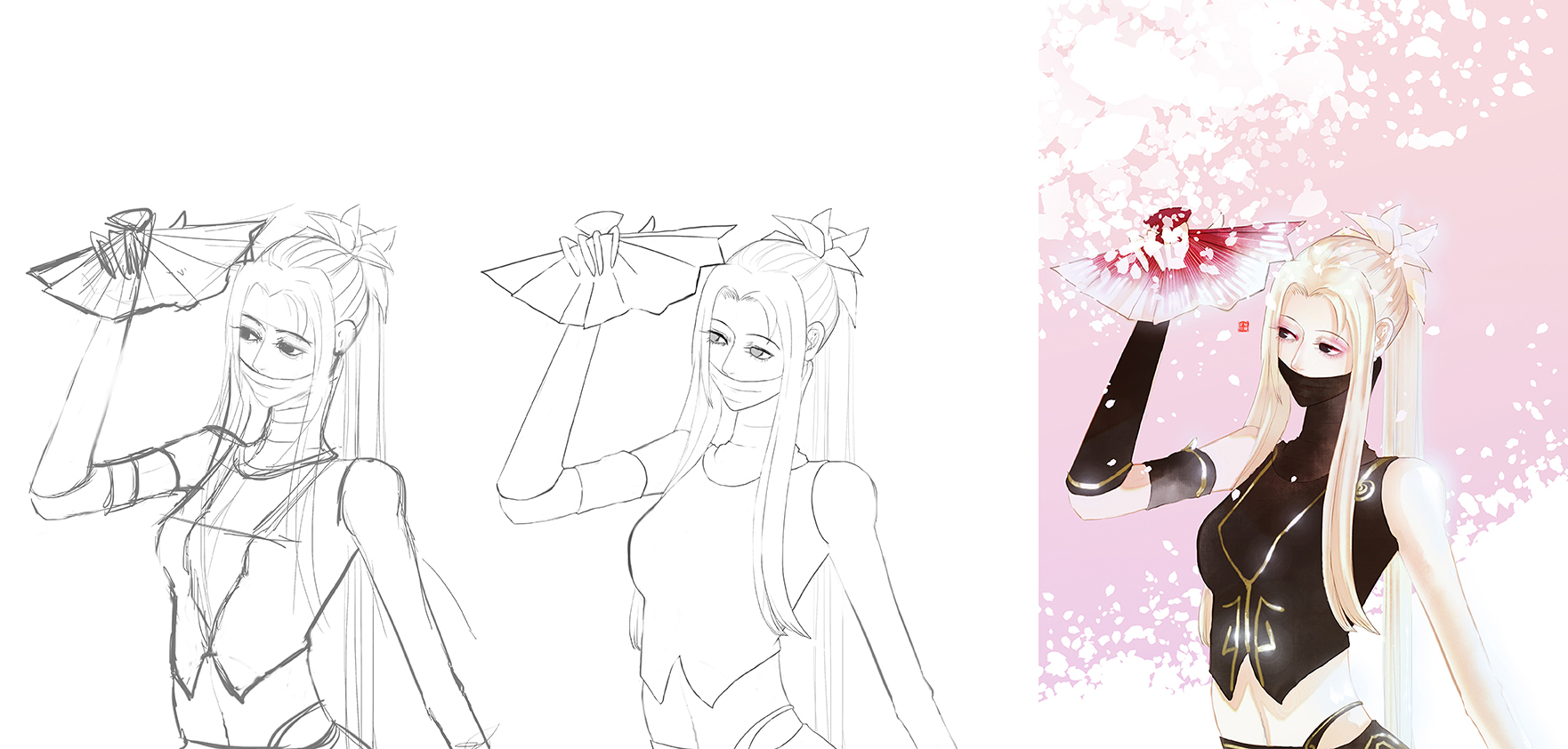 【记者站·手绘】古早时装暗夜百合 - 视觉秀场 - 《新天龙八部》官方